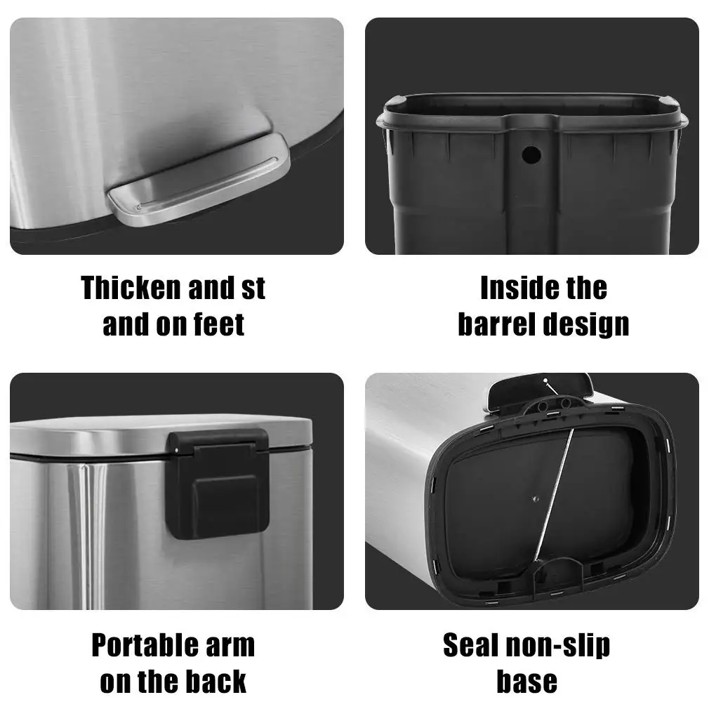 8 Gallon/30 Litre Trash Can Stainless Steel Automatic Motion Sensor Kitchen Trash Can High-Capacity Touch Free Garbage Can with