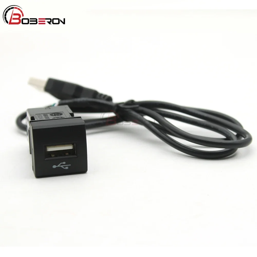 Car USB Input Adapter Audio Radio u-disk flash Socket Interface Connector Cable For Toyota Prado Rav4 Camry Corolla 18-22