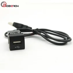 Car USB Input Adapter Audio Radio u-disk flash Socket Interface Connector Cable For Toyota Prado Rav4 Camry Corolla 18-22