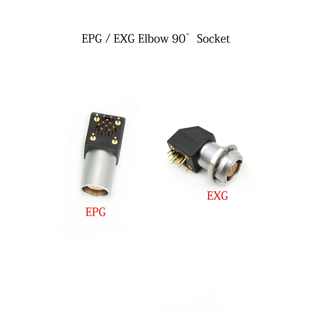 EXG EPG 0B 1B 2 3 4 5 6 7 8 9 10 Pin Elbow Female Fixed Socket Two Nuts Socket for Printed Circuit PCB Receptacle