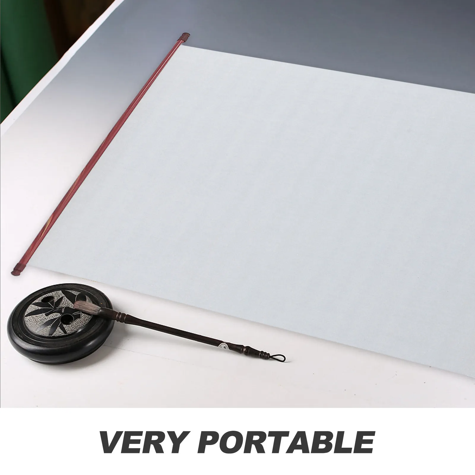 2Pcs Chinese Calligraphy Water Writing Cloth Reusable Double Sided Blank Scrolls Ideal for Kids Adults Calligraphy Art Projects