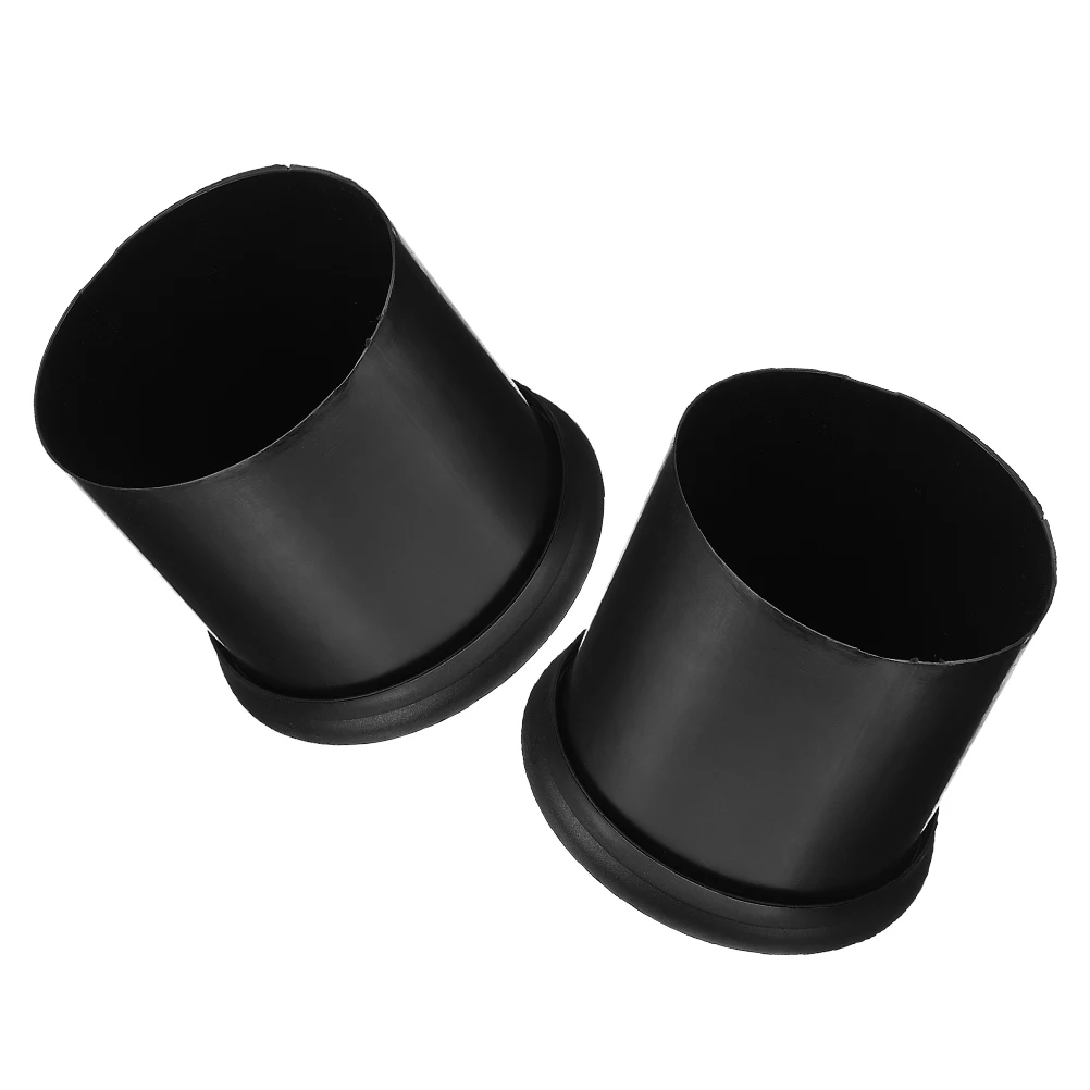 

2pcs Toilet Holder Black Plastic Cup Bathroom Accessories Sturdy Material Modern Style Easy Cleaning Anti Splash Bowl