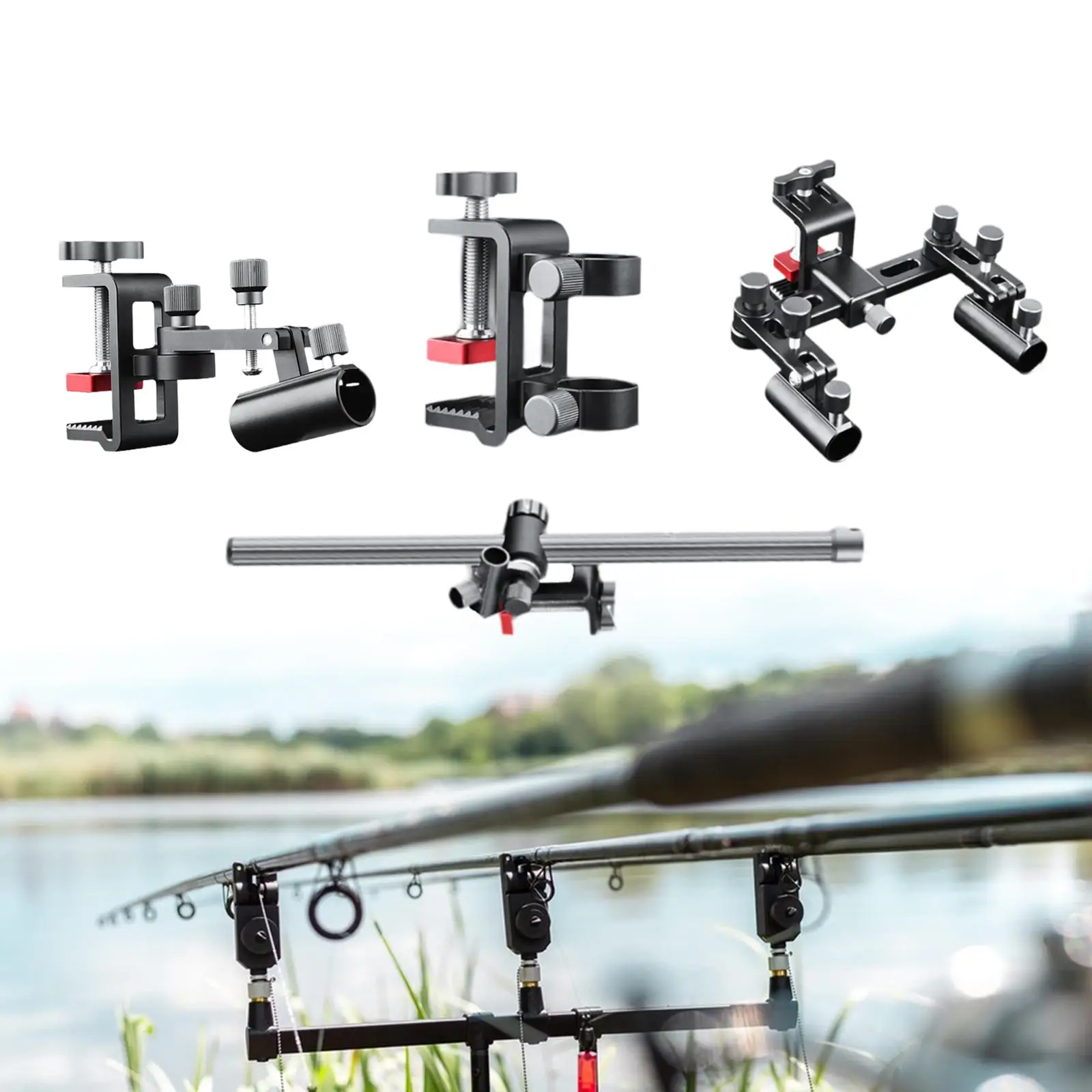 Fishing Equipment Holder for Platform for Table Mount Attachment with Table Clamp Aluminum Alloy Fishing Tool Holder Easy to Use