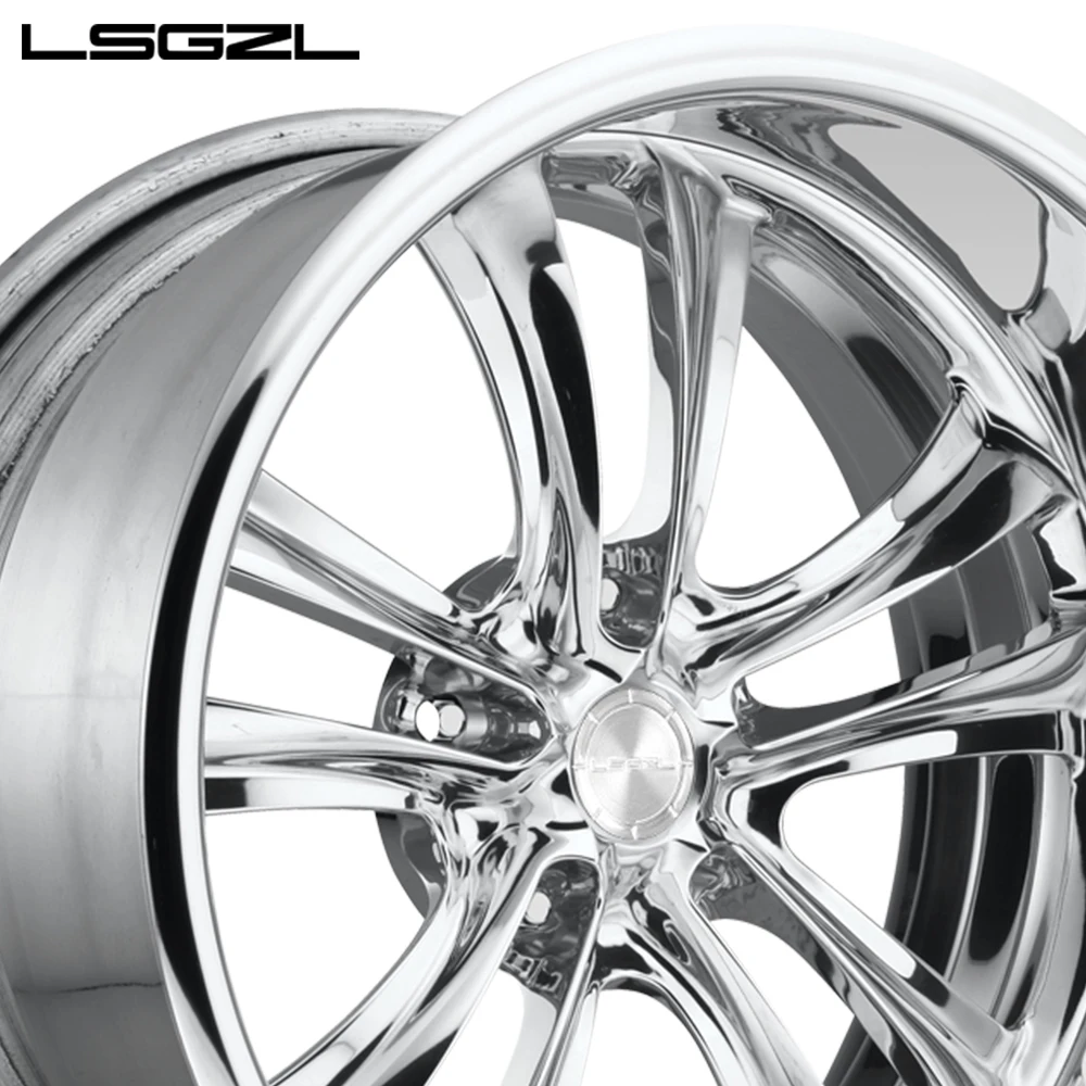 18 20 22 24 26 28 Inch 2 Piece Deep Concave Chrome Wheel Rims 5x114.3 5x130 5x120 For Ram Truck Jeep C10 Cherokee Defender