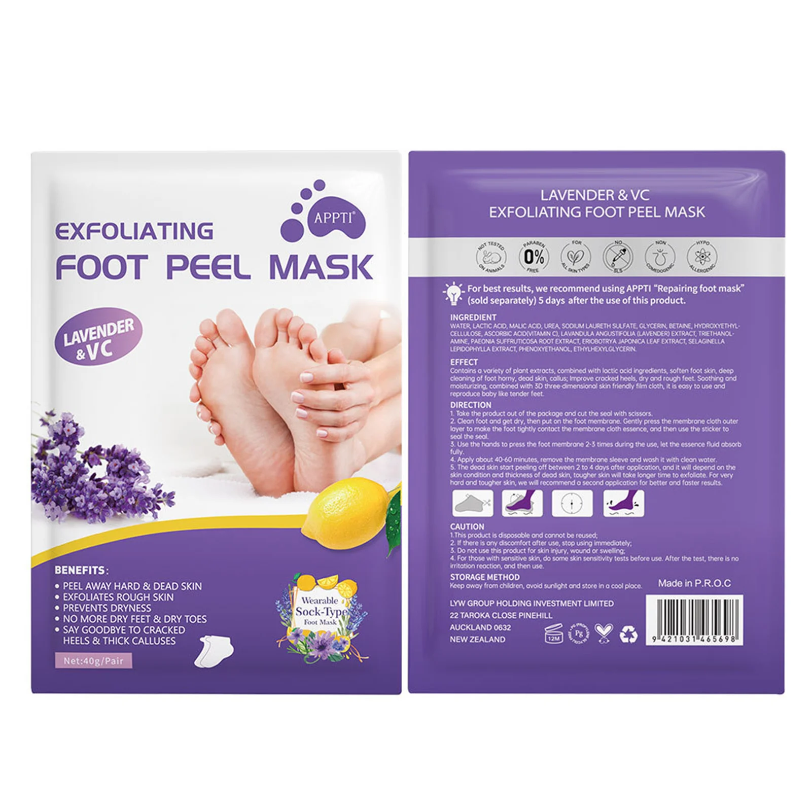 2-10 pares de mascarilla exfoliante para pies, herramientas para el cuidado de los pies para eliminar callos de piel muerta, reparación de grietas de talón, calcetines para pedicura, cuidado de la piel del pie