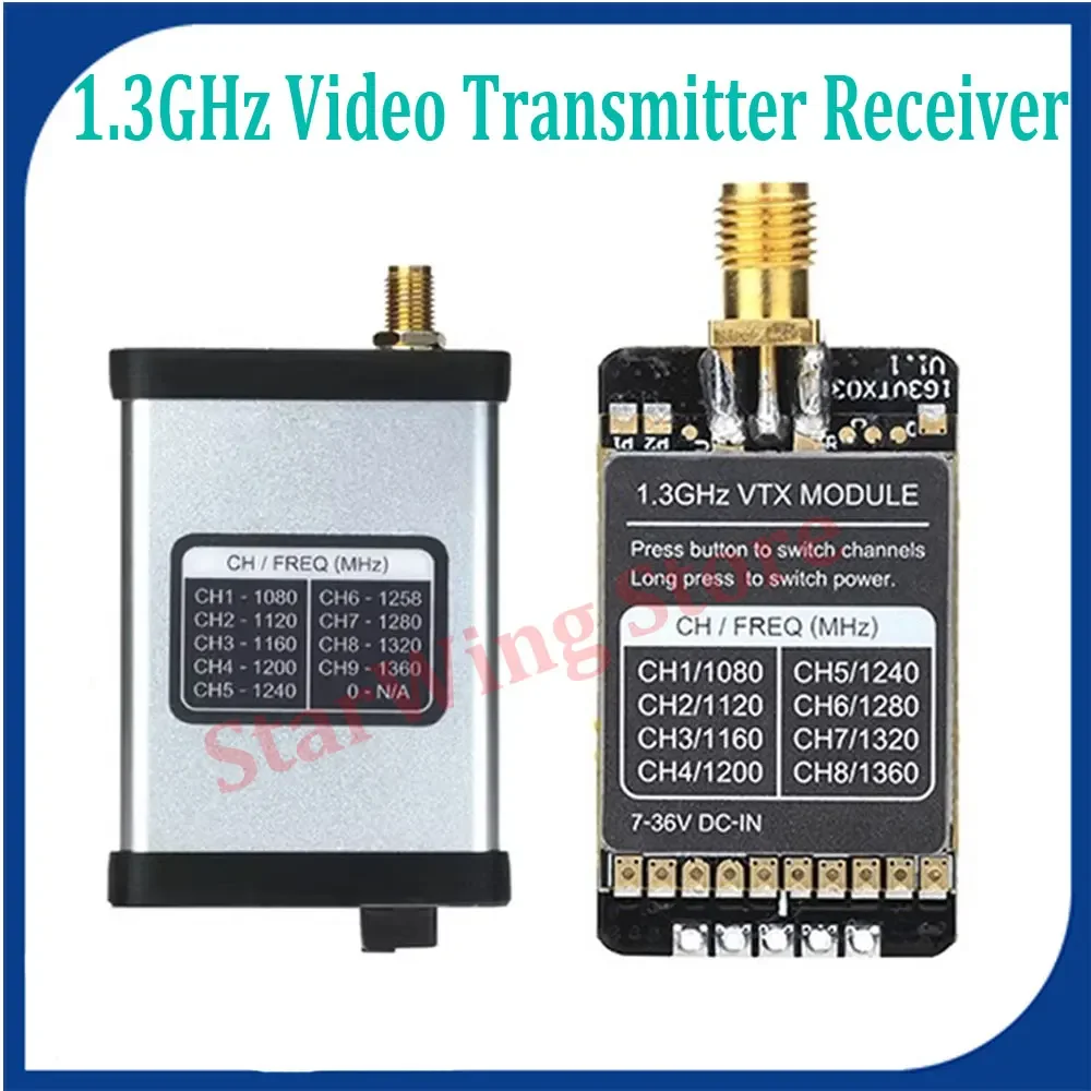 

1.3GHz 800MW Video Transmitter Receiver with Antenna Supports IRC VTX Control Protocol for RC FPV Long Range Drone