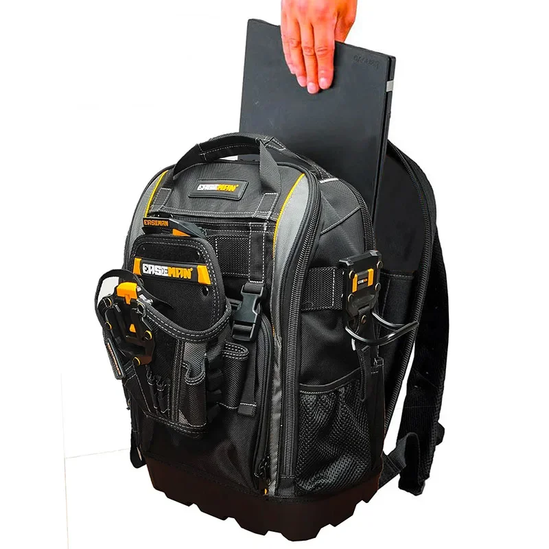 Waterproof Heavy-duty Thickened Tool Backpack Multifunctional Electrician Maintenance Tool Bag Quick Hanging Hardware Storage