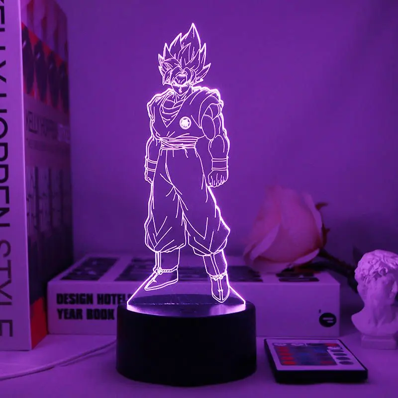 Dragon Ball Son Goku Vegeta led night light high-value cartoon animation printing creative student dormitory desktop ornaments view 2