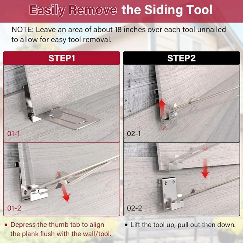 4-pak haczyków do narzędzi do сайдинга Hardie Board, do сайдинга cementu światłowodowego 5/16 cala, narzędzia instalacyjne do kotwic ściennych
