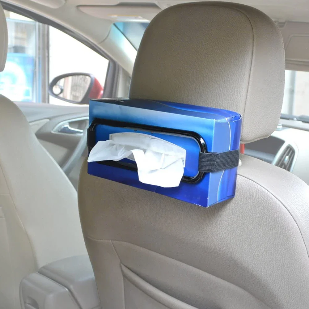 

1pc Car Tissue Holder Organiser Belt Storage Sun Visor Tissue Box Holder Paper Seats Back Bracket Car Interior Accessories