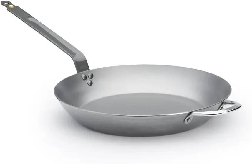 MINERAL B Carbon Steel Fry Pan - 14” Ideal for Searing, Sauteing & Reheating  Naturally Nonstick Made in France