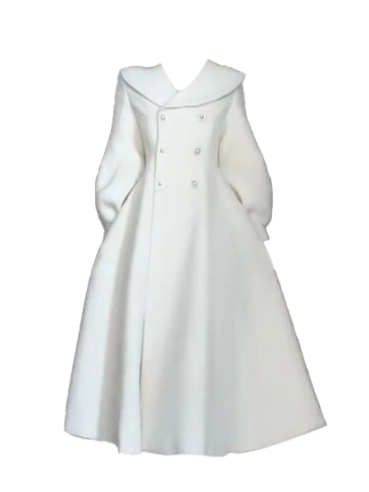 

plus Size Women's Vintage Hepburn Sle Woolen Coat Spring Belted Mid-Length Korean Version Straight Cut Ele Outerwear