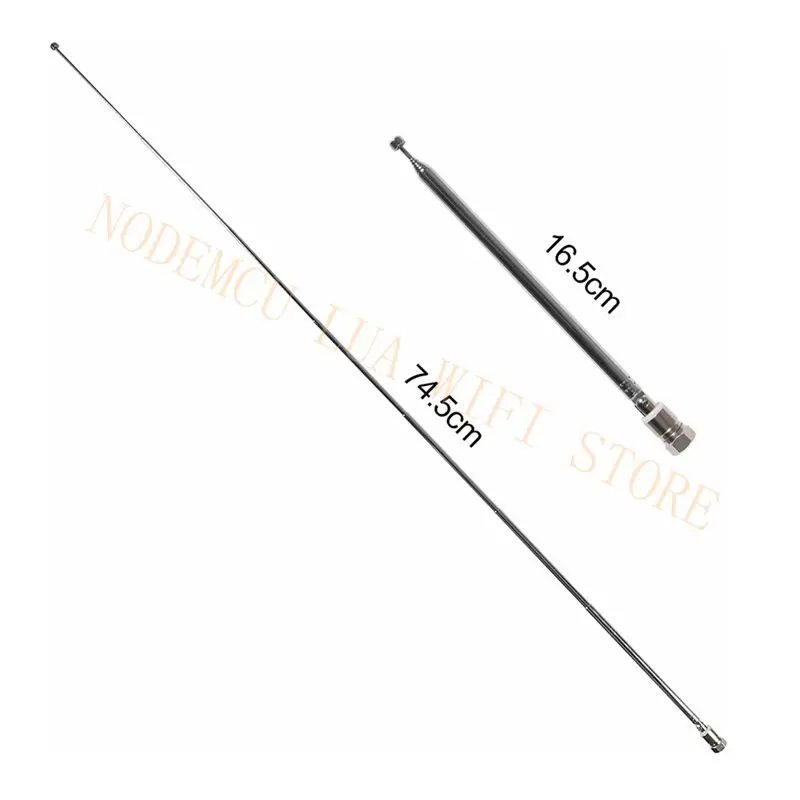 New Indoor FM Telescopic Antenna 75 Ohm FM Antenna F-Type Male Plug with Connector for TV AM FM Radio Stereo Receiver Bose Wave