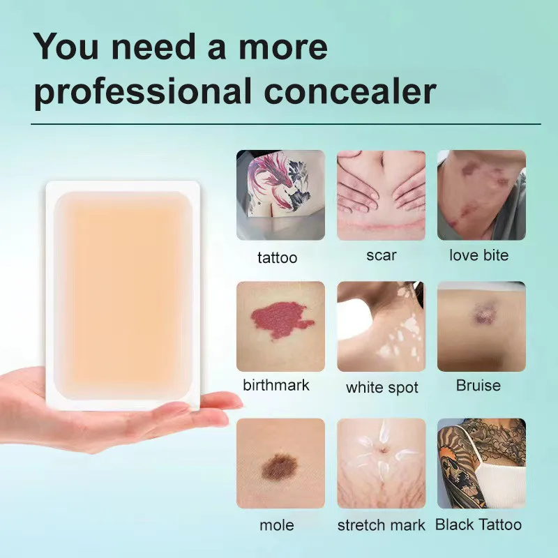 Natural Fit Tattoo Cover Up Patch,Summer Invisible tattoo covering sticker,Ultra Thin Cover Up Tape,Waterproof breathable,6 pcs