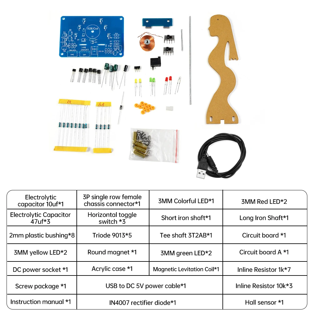 Электронная фотомагнитная качалка DC 5 В, набор «сделай сам» для эксперимента по электронике, обучающий инструмент для эксперимента