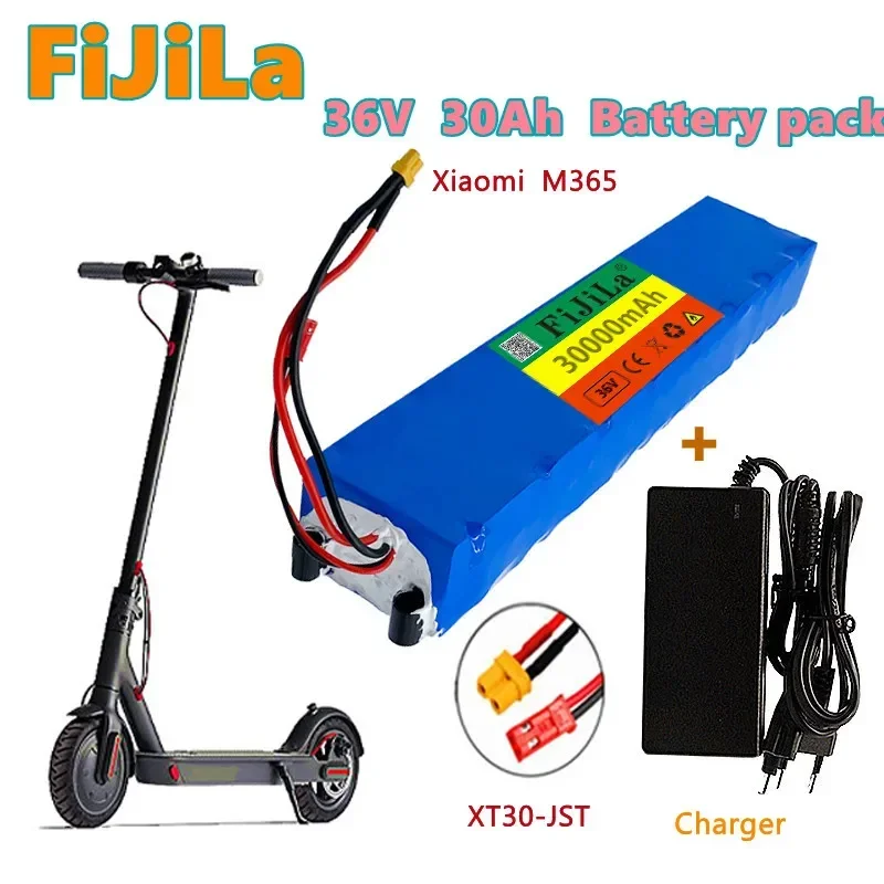 

36V 30Ah 18650 lithium battery pack 10S3P 30000mah 250W-500W Same port 42V Electric Scooter M365 ebike Power Battery with BMS
