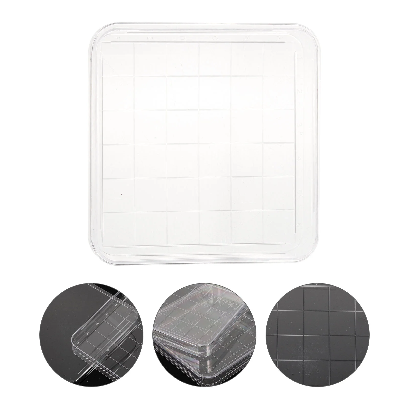 10 Pcs Square Petri Dish Culture Laboratory Plastic Dishes with Lid Disposable Transparent Clear for School Lids