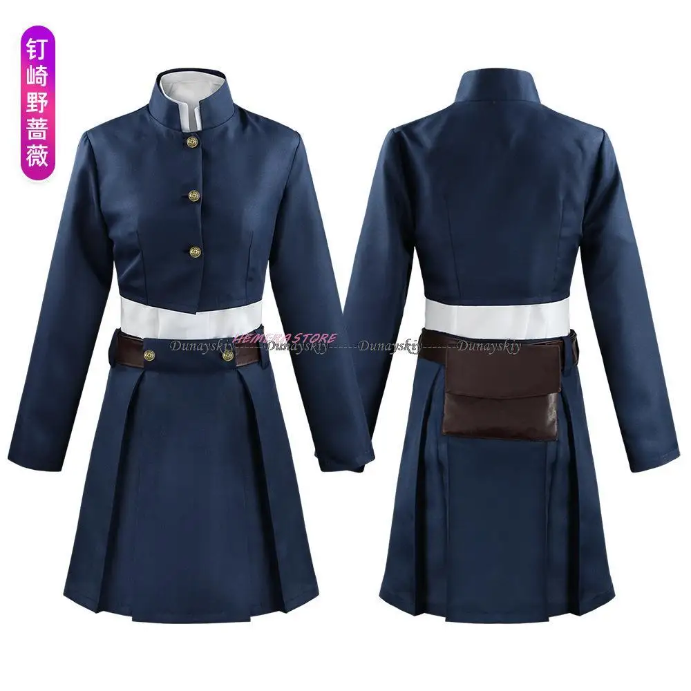 Anime Jjk Kugisaki Nobara Cosplay Kostuum Kugisaki Nobara Pruik Hamer Vrouwen Pak Outfit Uniform Tas Riem Hallowen Pak