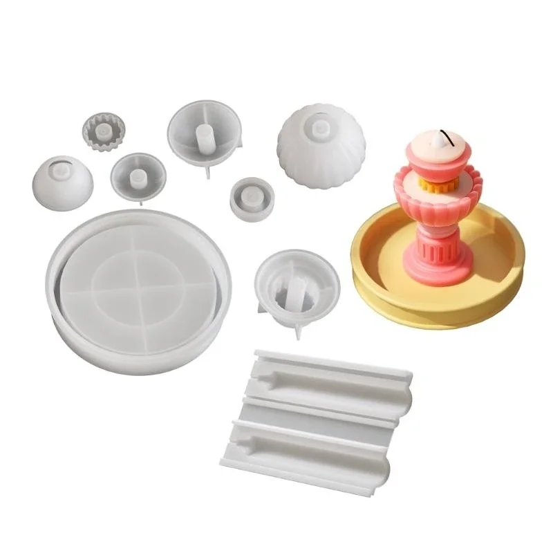 

.D0LC Silicone Molds Crafting Molds Unique Candlestick Moulds Silicone Texture