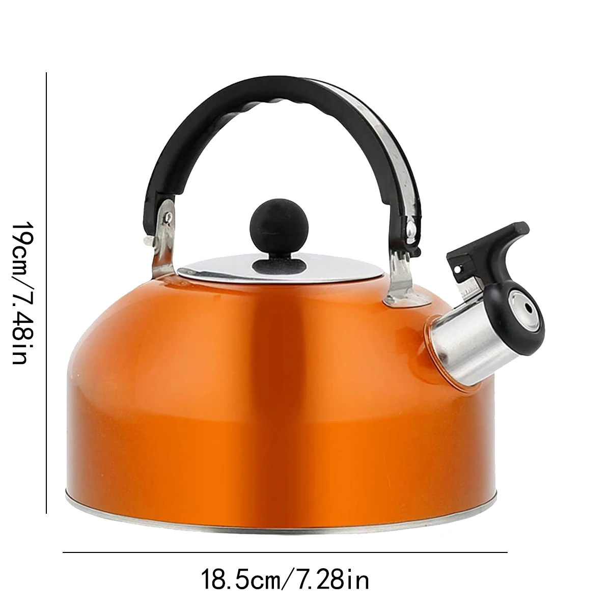 3L Stainless Steel Whistling Tea Kettle Food Grade Tea Pot For Make Tea Boil Water Compatible With Gas Stoves Induction Cooker