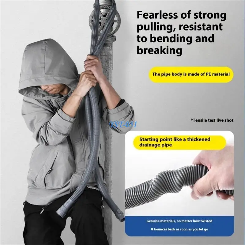 E15A Long Thickened Washing Machine Drain Pipes Extension Drain Hose