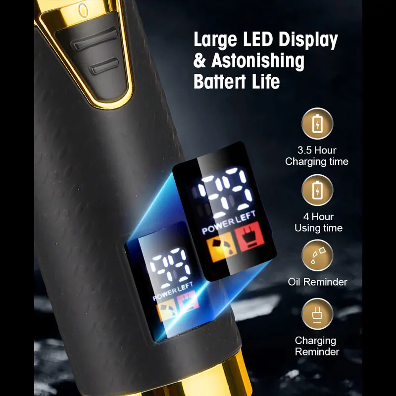 T9 USB Professional Cordless Electric Hair Trimmer para homens, Clipper, Barbeiro, Barbeador, Barba, 0mm, Máquina de corte