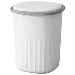 Plastic Trash Can Wastebasket with Press Type Lid Garbage Container Bin for Bedroom Kitchen Bathroom Trash Can With Lid