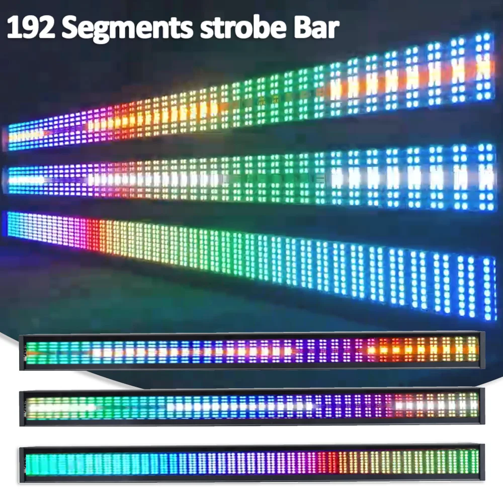 YUER LED Bar 192 Segments Strobe Wall Wash Effect RGB White Golden Party Stage Dj Club Horse Running Bar Disco Indoor Lighting