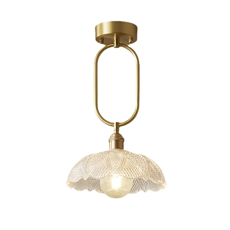 Qf Copper Small Droplight Living Room Entrance Aisle Light Home Light Cloakroom Balcony Small Light