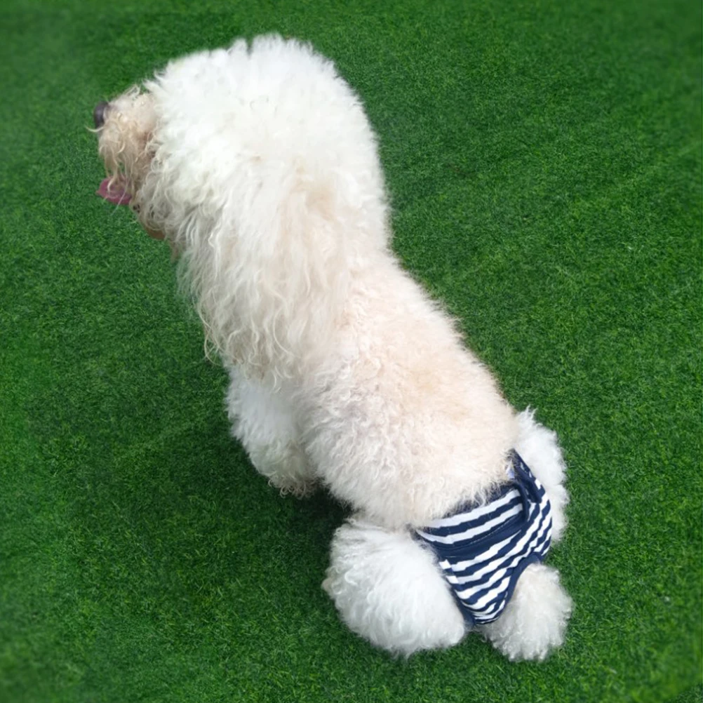 

1pc Pet Sanitary Pants Washable Dog Diaper Female Reusable For Puppy In Heat Incontinence Protection Small Dogs Cotton