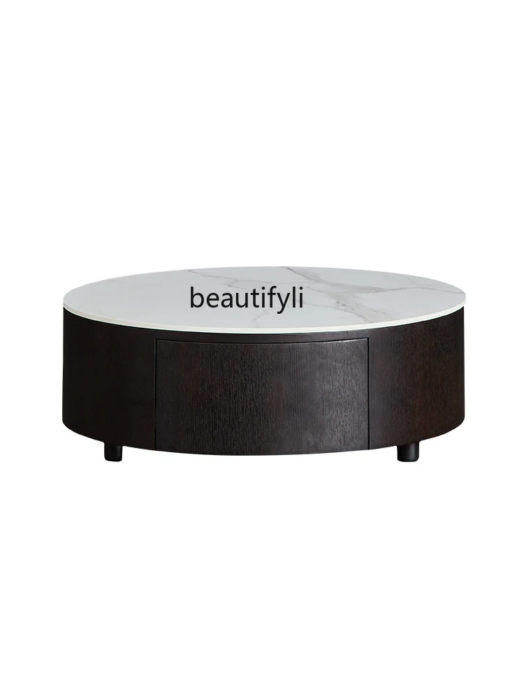 Italian Minimalist Marble Stone Plate Coffee Table Combination Designer Light Luxury Living Room Nested Tables Modern