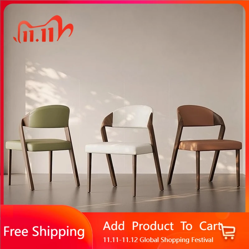 

Nordic Solid Wood Dining Chair Modern Simple Restaurant Leisure Party Chairs Designer Gaming Sillas Para Comedor Furniture