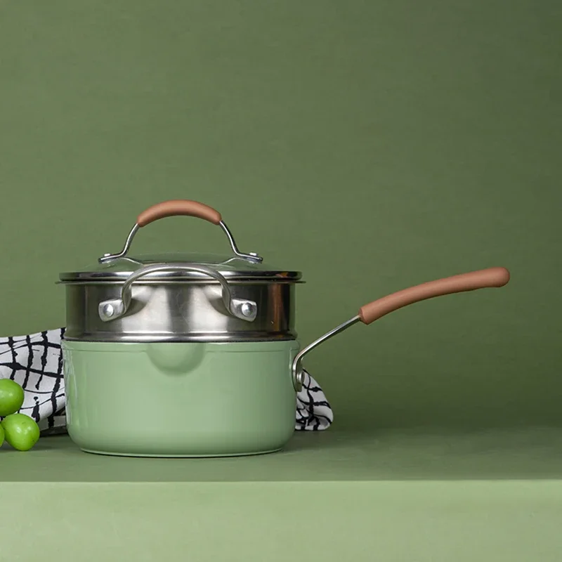 

Молочный горшок, термостойкий алюминиевый детский молочный горшок с антипригарным покрытием и индукционным дном