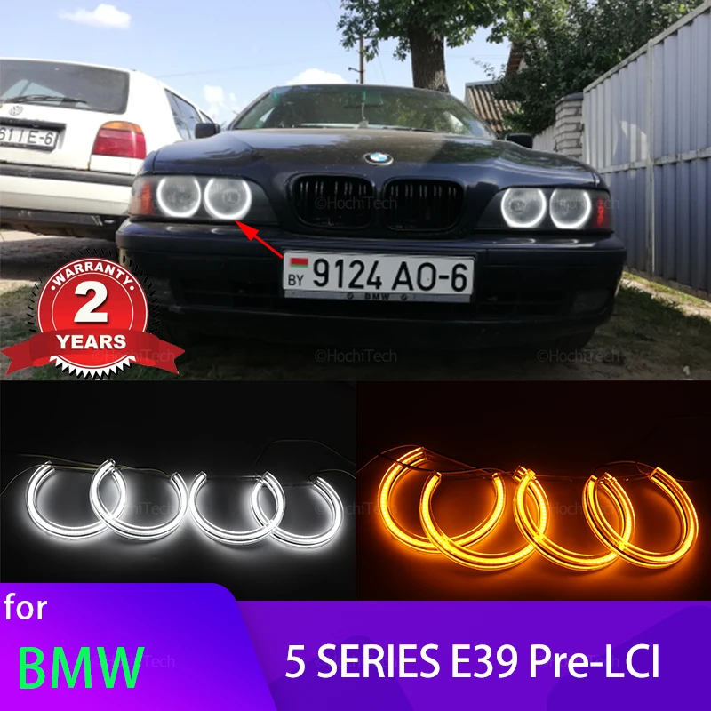 

Switchback Light Halo Rings DRL LED Angel Eyes Kit For BMW 5 Series E39 Pre-facelift 525i 528i 530i 540i 1997-2000 White Yellow