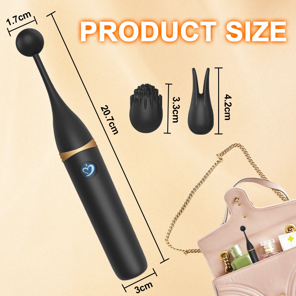 Powerful 10 Frequency Clitoral Stimulation G-spot Vibrator 3 Replacement Head Masturbation Massager Female Adult Sex Toys view 5