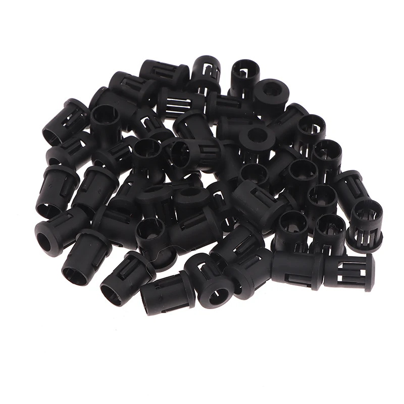 50Pcs 5MM LED Holder Socket Clip Bezel Socket Mount Light Emitting Diode Lamp Base Cover Plastic Display Bulb Cup Case Black