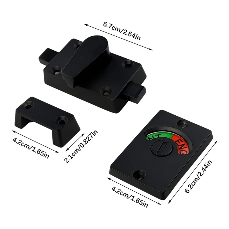 ABDJ-قسم الحمام لقفل خصوصية المرحاض من سبائك الزنك، يتضمن علامة مؤشر المحتلة/الفاكانت لمرحاض المرحاض