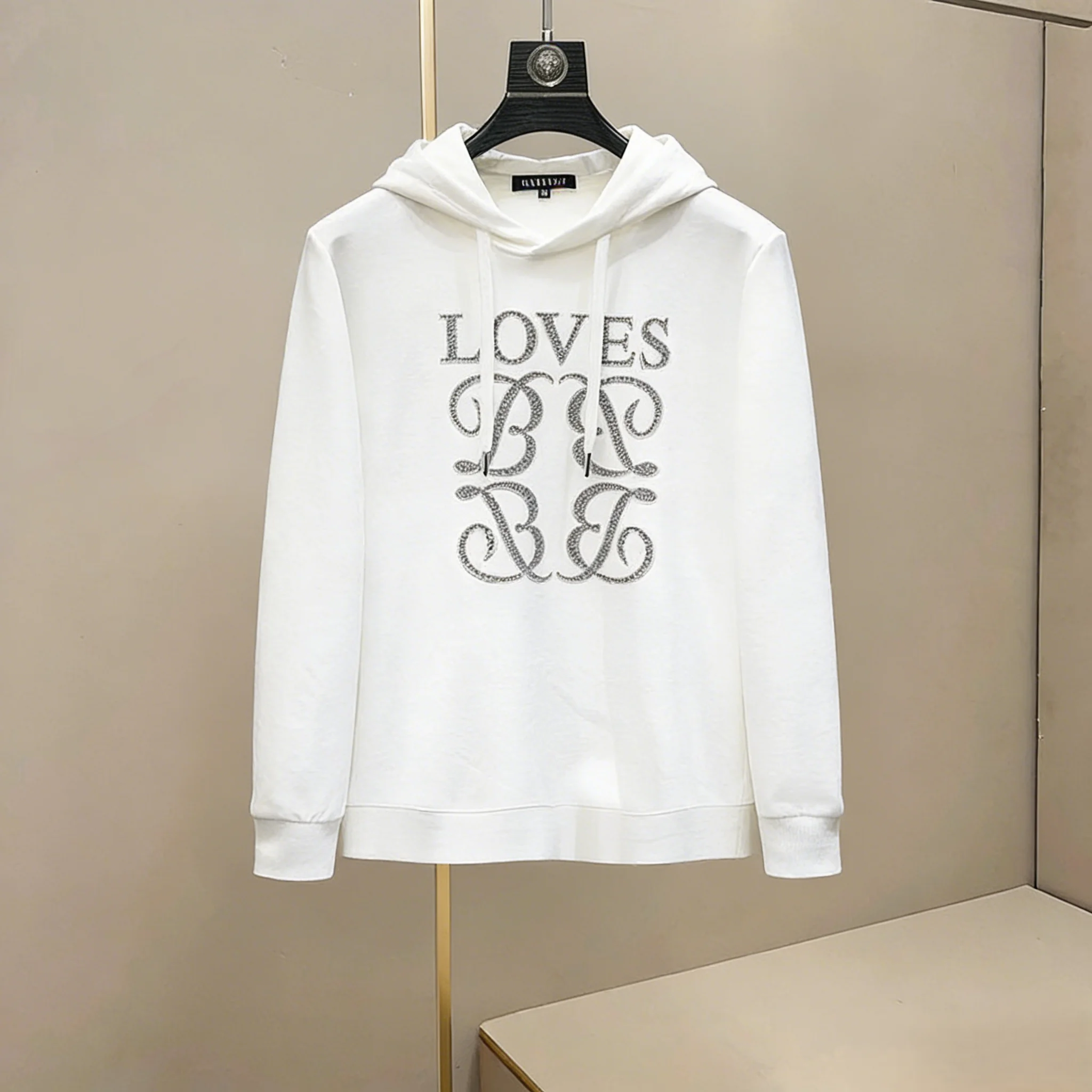 

Мужская повседневная толстовка Zhan Luo Home Fashion с буквенным принтом, приталенная, модная, универсальная, весенняя, из смесового хлопка