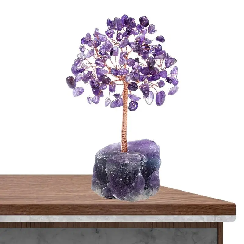 Crystal Tree Real Amethyst Stones Feng Shui Life Tree Amethyst Life Tree To Manifest Your Dreams Wrapped With Copper Wire