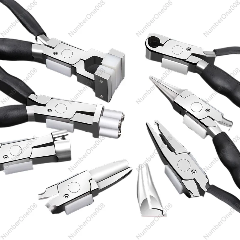 Round Nose Pliers, Arc Pliers/ DIY Jewelry-free Reel Pliers/, Flat Nose Pliers-, Curved Mouth Pliers-, Wire Drawing Pliers、