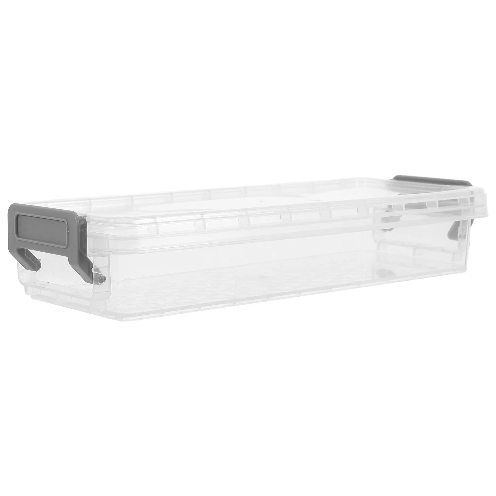 

Transparent Clear Storage Box with Lid Pencil Organizer Stationery Container Desk Organizer for Home Office School