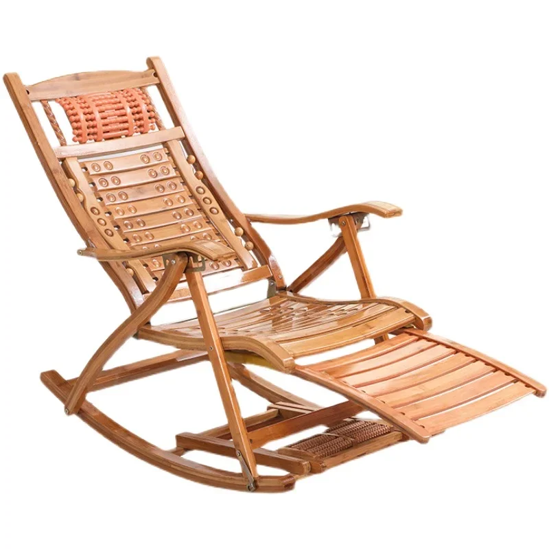 

Бамбуковое кресло для отдыха, складное домашнее кресло-качалка, балкон для взрослых, спальное кресло для отдыха, кресло со спинкой