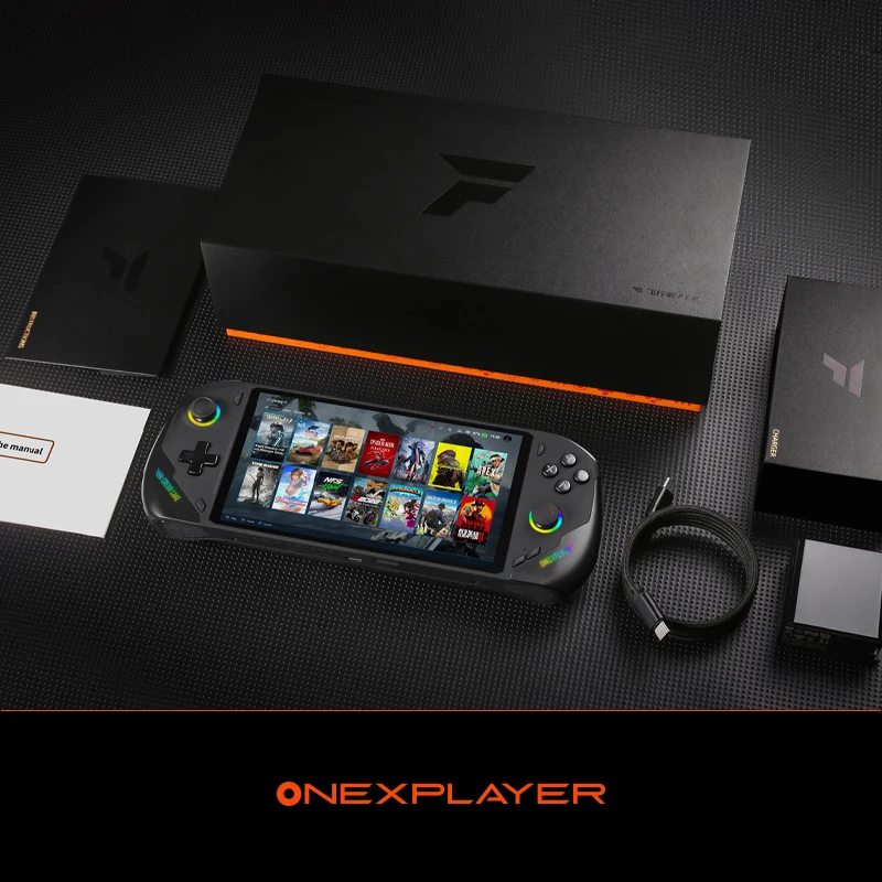 OnexPlayer-Windows 11 Game Computer, Onexfly AMD Ryzen 7, 8840U, 3 em 1, Video Tablet, 7 ", Tela 120Hz, 32 GB, 1TB, 2TB