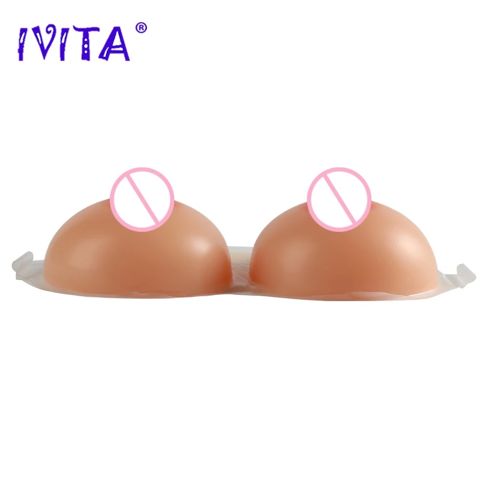 IVITA Realistic Silicone Breast Forms with Straps Fake Boobs For Crossdresser Shemale Transgender Drag Queen Mastectomy