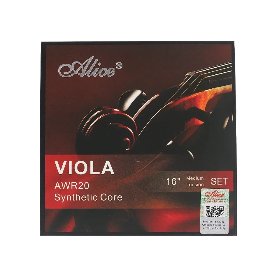 Alice AWR20 Viola Strings Ni-Cr And Pure Silver Winding Steel and Synthetic Nylon Core For 16“ Viola Strings Set