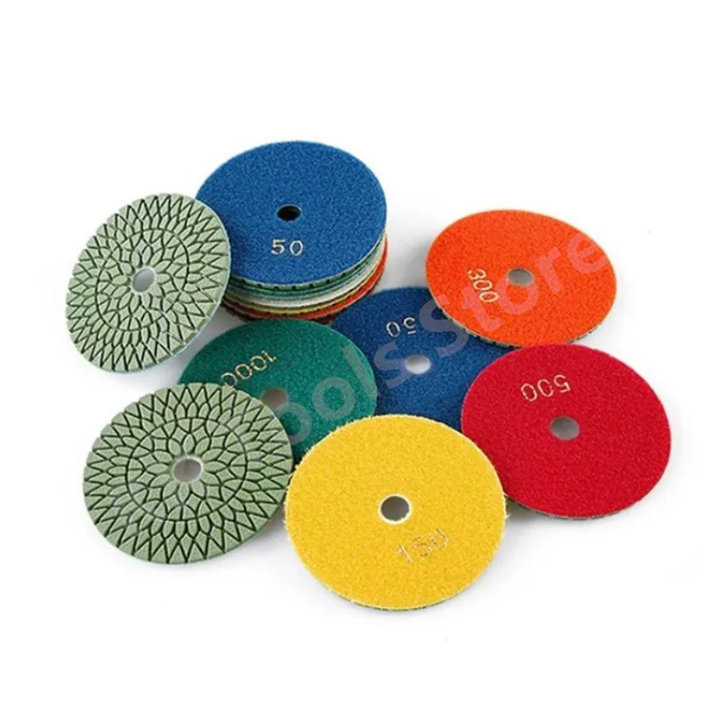 1PC 4 Inch 100mm Wet Diamond Water Mill  Polishing Pads Granite Power Polishing Tool Diamond Polish Disc Sharp Efficient