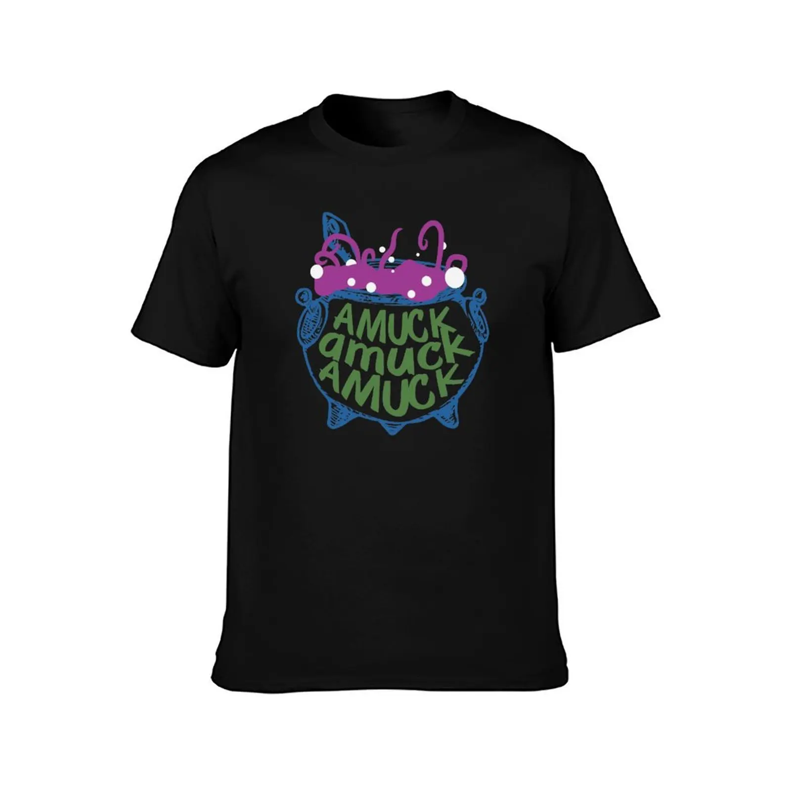Amuck Amuck Cauldron Funny T-Shirt Summer Casual Cotton Tee Oversized Streetwear Tops Vintage Graphic Print Unisex Men Women