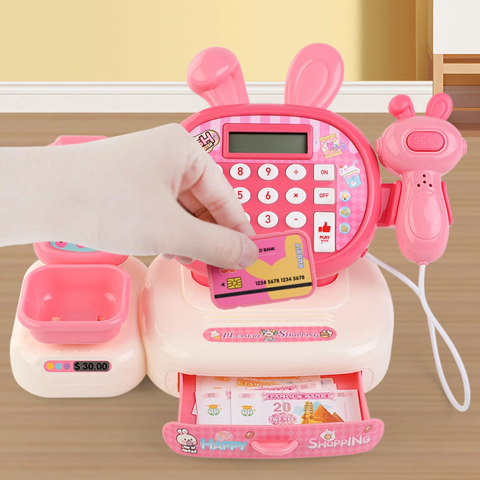 

Pretend Play Calculator Register Toys Fun Realistic Supermarket Cashier Games with Bank Card for 3 4 5 Years Old Toddlers Boys