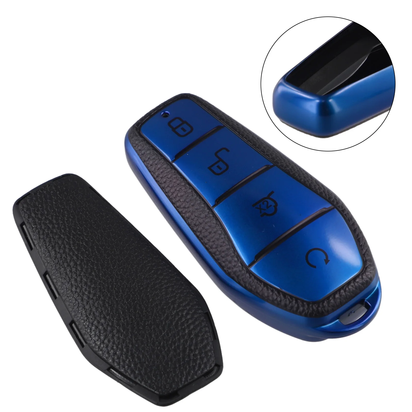 For TPU Leather Shell Cover for Car Key Compatible with For Byd Song Plus Yuan Pro Atto 3 Han Models OEM Spec Match