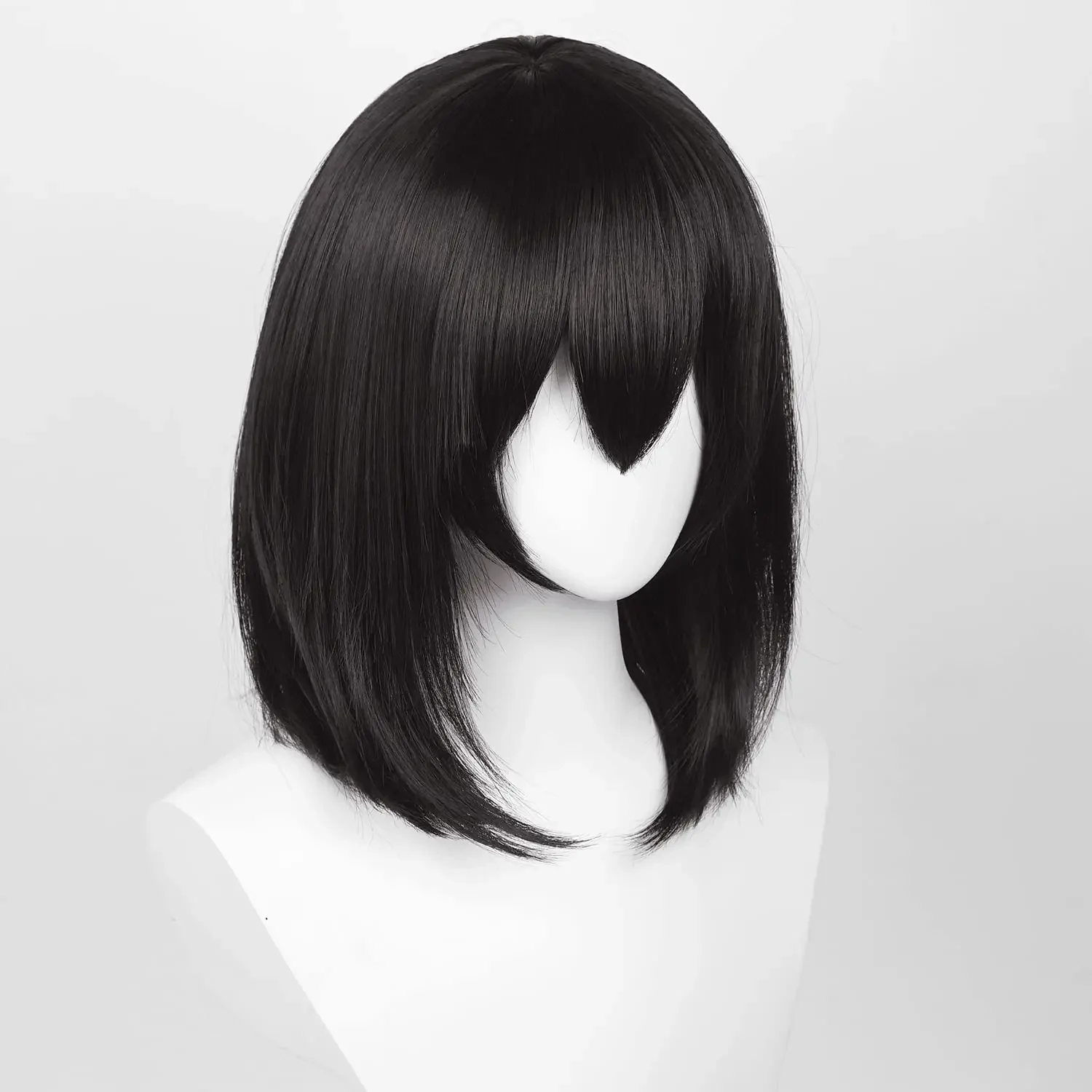 Peluca Bob negra para mujeres y hombres, peluca de Cosplay Howl, peluca de pelo sintético de longitud media para pelucas de fiesta de Halloween